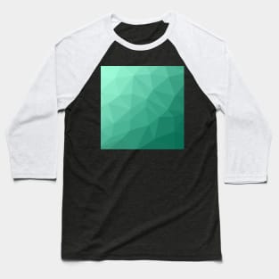 Polygon Geometric Triangles Green Baseball T-Shirt